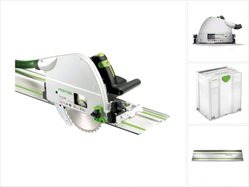 Ts 75 EBQ-Plus-FS Tauchsäge 1600W 210mm im Systainer ( 561512 ) + Zubehör - Festool