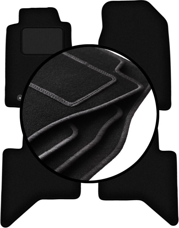 Komplettset Veloursmatten für: Isuzu D-MAX II Pickup (2011-)