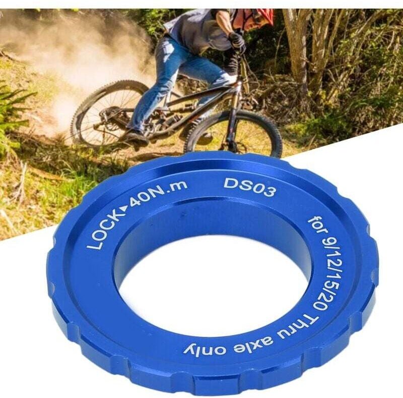 Meijun Centerlock-Sicherungsring Center Lock Radnabe Laufwelle Bremsscheiben-Sicherungsring für MTB-Fahrrad, Blau