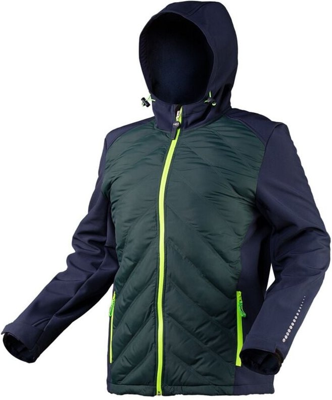 Softshelljacke mit Steppfutter, Wasserdichtigkeit 5000 XXXL