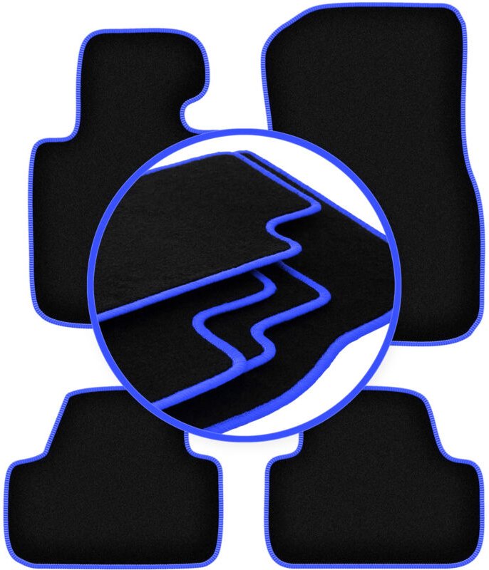 CARLUX-BLUE Autofußmatten für: BMW 4 F33 xDrive (2013)