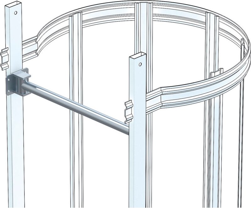 Zarges Sicherungsschranke Einarmausführung Schwerkraftverschluß Edelstahl
