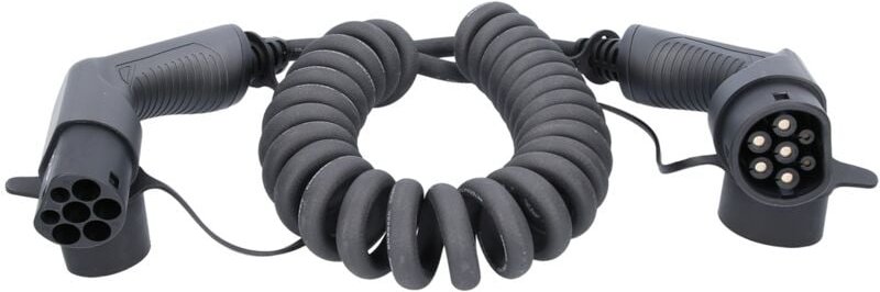 Ks Tools efuturo Spiralladekabel Typ 2 auf Typ 2 Stecker, 3 Phasen, bis zu 11 kW, 32 a, 400 v, Mode 3, 5 Meter