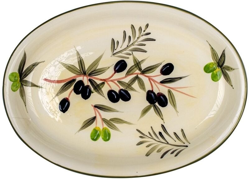 Signes Grimalt Küchengericht Ovale Schale Oliens weiße Utensilien 28x39x5cm 28614