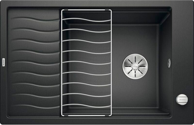 Elon xl 6 - Silgranitspüle, 78x50 cm, mit Ablaufsystembedienung, Anthrazit 524834 - Blanco