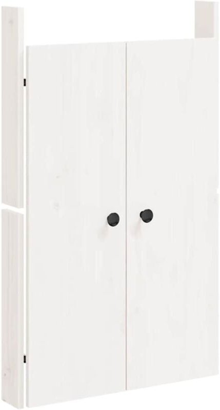 Türen für Outdoor-Küche Weiß 50x9x82 cm Massivholz Kiefer Vidaxl