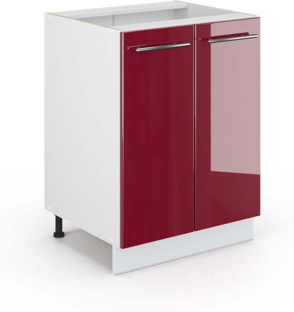 Midischrank Fame-Line, Bordeaux Hochglanz, 60 x 81.6 cm ohne Arbeitsplatte Vicco