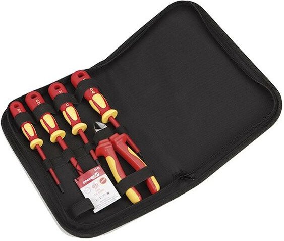 Dogher - Werkzeugkoffer mit Reißverschluss, vde, 5 Stück 360-009