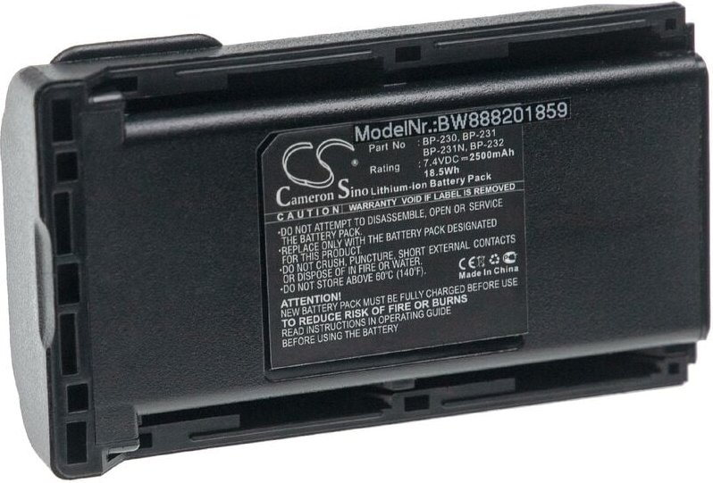 vhbw Akku Ersatz für Icom BJ-2000, BP-230, BP-230N, BP-231, BP-231N, BP-232, BP-232H, BP-232N für Funkgerät, Walkie Talk...