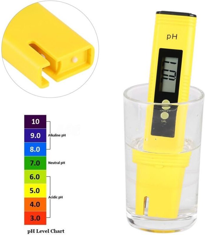 Aougo - PH-Messstift mit digitaler LCD-Anzeige, 0,00–14,00, Messbereich 0,01 pH, für Aquarium, Schwimmbadwasser