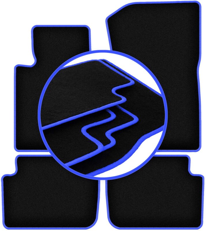 CARLUX-BLUE Autofußmatten für: BMW X3 E83 SUV (2003-2010)