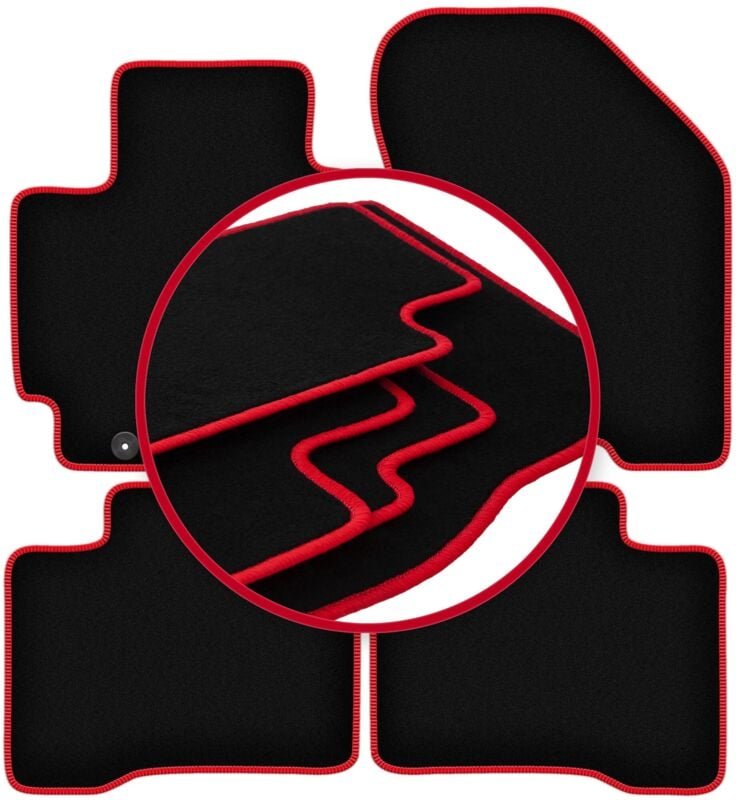 CARLUX-RED Autofußmatten für: Suzuki Swift VI Fließheck (2017-)