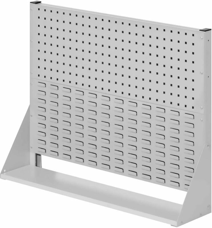 Kappes ®RasterPlan Stellwände einseitig Größe 2 - 1x Lochplatte 1x Schlitzplatte Lichtgrau RAL 7035