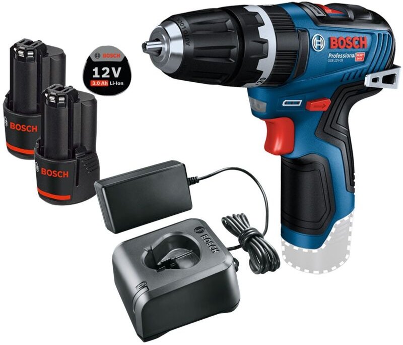 Akku-Schlagbohrmaschine gsb 12V-35 / 2x 3,0 Ah Akku + Ladegerät - Bosch
