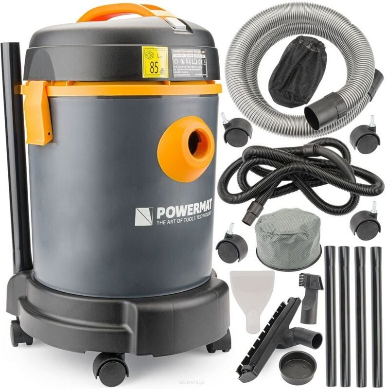 POWERMAT Teichsauger 1600W 25L Poolsauger Poolstaubsauger Trockensauger Pool Reiniger Sauger + Zubehör