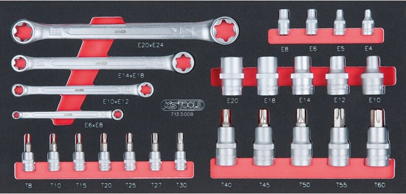 Thumbnail - ULTIMATE® Steckschlüssel- und TORX®-Schlüssel-Set 1/4 - 1/2, 25 Stück