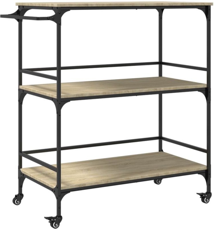 Küchenwagen Sonoma-Eiche 100,5x50x105 cm Holzwerkstoff Vidaxl