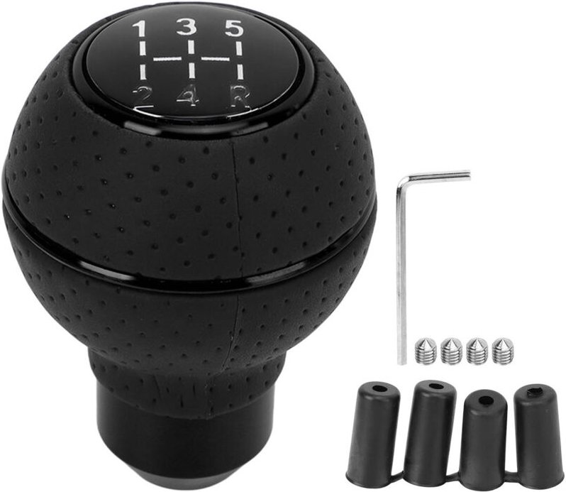 Zoternen - 5-Gang-Schaltknauf M8 M10 M11 M12 Universal Schwarz Aluminium Auto Automatik Schalthebel
