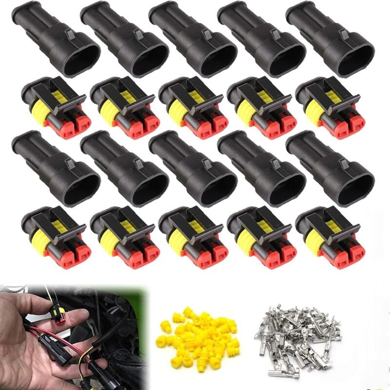 2-poliger wasserdichter Stecker, elektrischer Stecker fürs Auto, wasserdichter elektrischer Stecker fürs Auto, wasserdic...