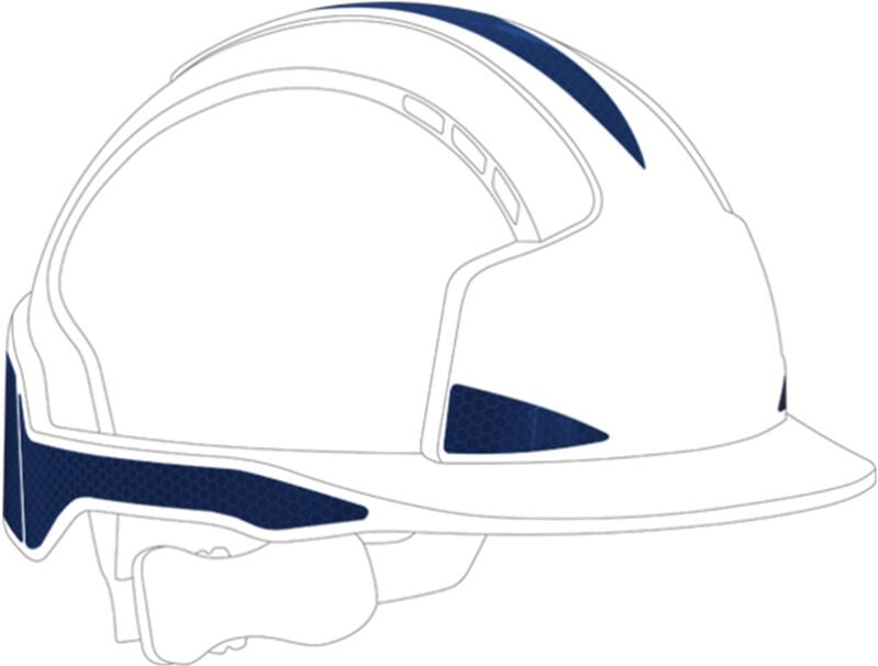 Set aus 10 selbstklebenden reflektierenden Stickern CR2 für EVOLite-Helme in Blau