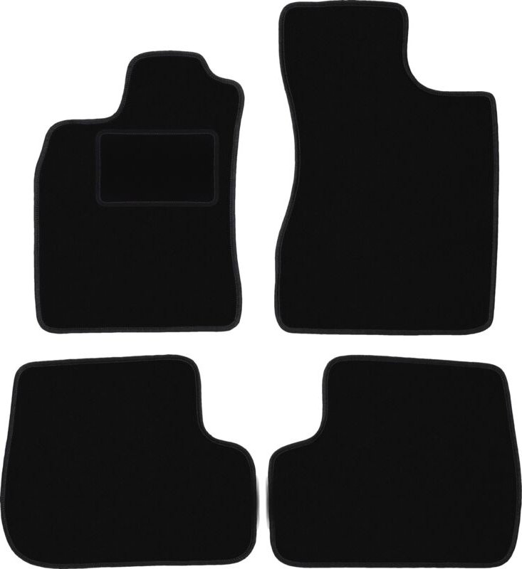 Schwarze Veloursmatten für: Renault Twingo I Fließheck (1993-2006)