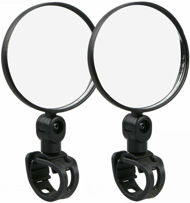 2 Stück Motorrad-Rückspiegel, konvexe Weitwinkelreflektoren, 360 verstellbare Silikon-Schnellverschluss-Rückspiegel