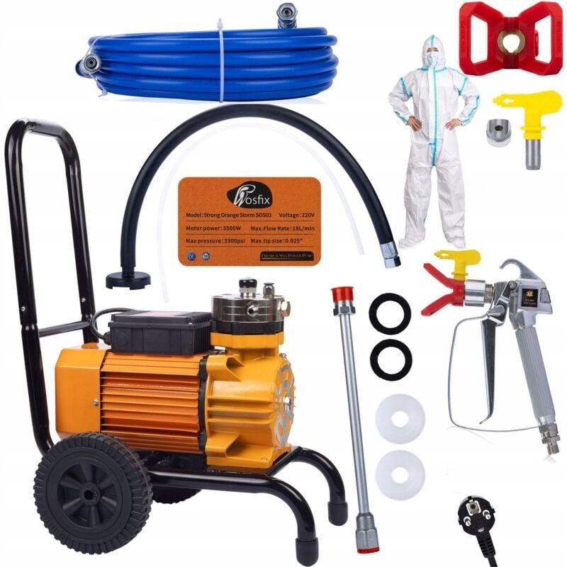 Rosfix Lackiereinheit Rosfix Strong Blue Storm SBS03 3500W 22MPA 18L/min + 2x Dichtung + Overall