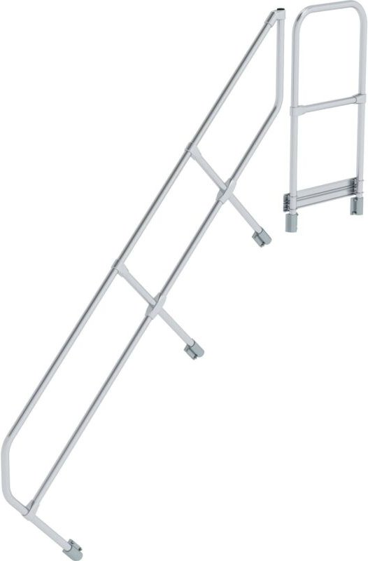 Günzburger Steigtechnik - zweiter Handlauf für Treppe mit Plattform 45° mit 8 Stufen - 600508