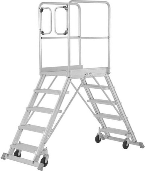 Plateforme mobile 2x8 marches - Hauteur max. de travail 3.94m - 688908-P