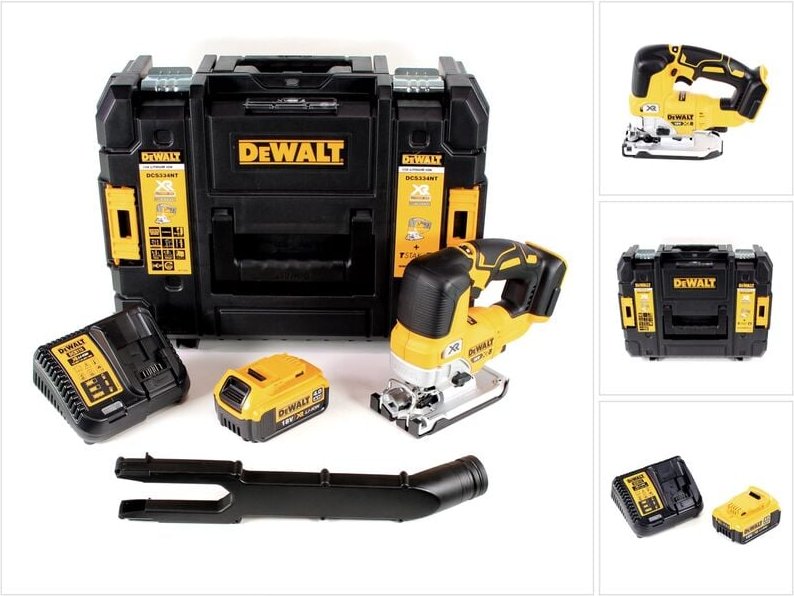 Thumbnail - Dcs 334 M1 Akku Pendelhub Stichsäge 18V Brushless + 1x Akku 4,0Ah + Ladegerät + tstak - Dewalt