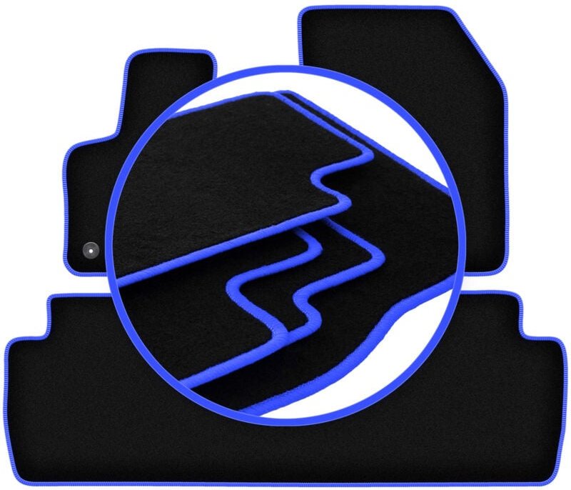 CARLUX-BLUE Auto-Fußmatten für: Peugeot 5008 II Crossover (2017-)