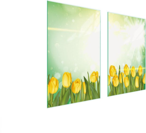 GLASSCHUTZPLATTE FÜR HERD 75x52 TULPEN