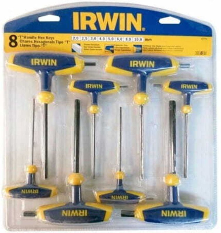IRWIN T-Form Inbusschlüsselsatz 8-tlg. 2,0 - 2,5 - 3,0 - 4,0 - 5,0 - 6,0 - 8,0 - 10,0