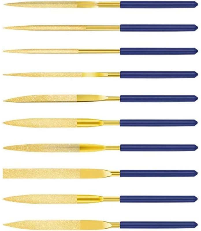 Flachfeilen-Set, 10-teilig, Mini-Nadelfeilen, Diamant-Nadelfeilen, Nadelfeilen-Set, für diy Holzarbeiten, Metall, Kunsts...