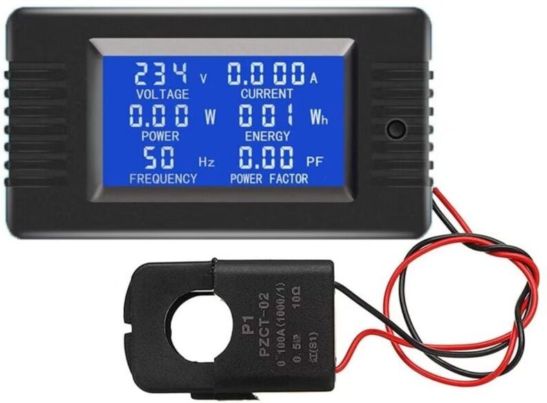 Fitags - PZEM-022 Öffnung ct 100A ac Power Control Meter Digitalanzeige Voltmeter Amperemeter Stromfrequenzmesser Spannu...