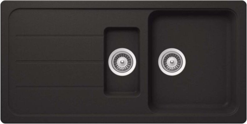 Thumbnail - Schock - Formhaus - Granitspüle, 100x50 cm, mit Ablaufbedienung, Onyx FOMD150LAGON