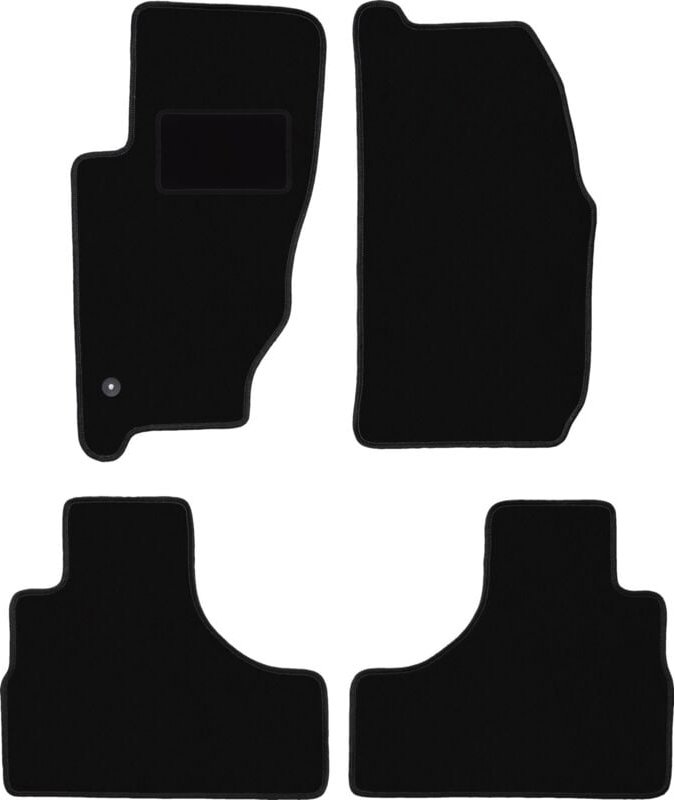 Schwarze Velours-Fußmatten für: Jeep Cherokee Liberty KJ Offroad (2002-2007)