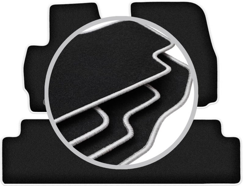 CARLUX-SILVER Autofußmatten für: Mazda 5 I Minivan (2005-2010)