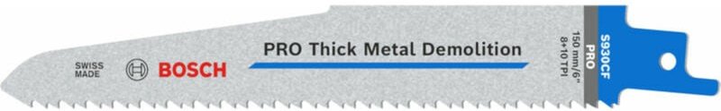 Thumbnail - Pro Thick Metal Demolition S930CF Säbelsägeblatt, 1,6 x 22 x 150 mm, 25 Stück - Bosch