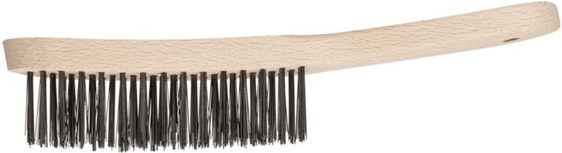 Handbürste für Kehlnähte hbk 3reihig Stahl-Draht-Ø 0,35 mm - Pferd