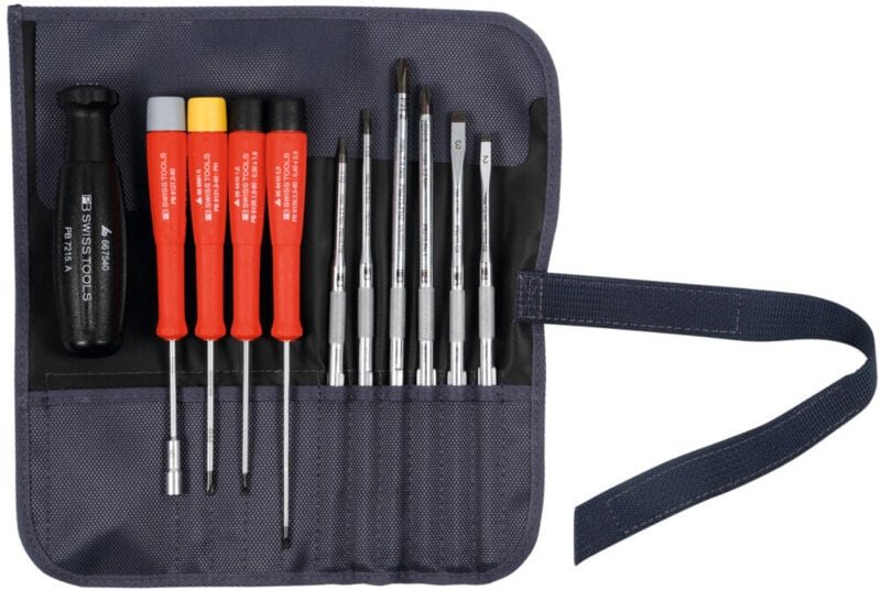 Pb Swiss Tools - PC-Schraubendreher-Sortiment, mit 'Multicraft'-Kraftheft, 11-teilig