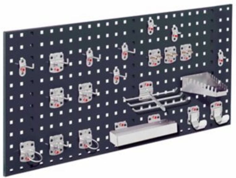 Kappes ®RasterPlan Einsteigerset 7 1x Lochplatte 1000x450mm 1x Werkzeughaltersortiment 21-teilig Anthrazitgrau RAL 7016
