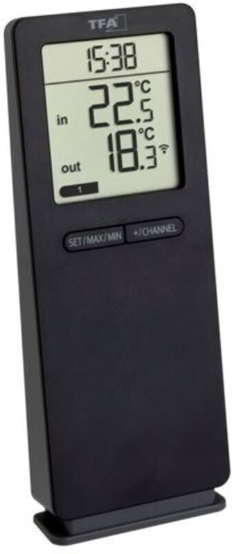 TFA 30.3071.01 schwarz LOGO 2.0 Funk-Thermometer