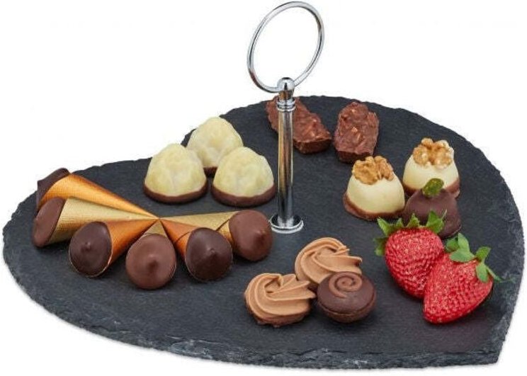 Herzformige schieferplatte