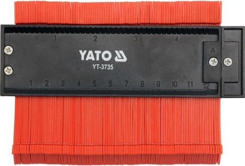 Yato - Konturenlehre Tastlehre Messlehre Profillehre mit Magnet Profilschablone Schablone Lehre Markier-Werkzeuge +125mm