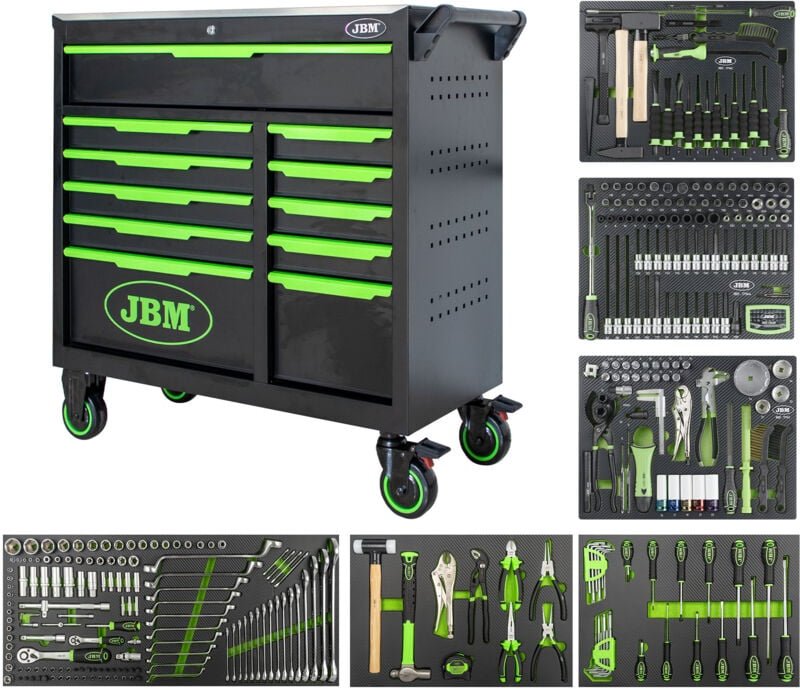 JBM54725 Werkzeugwagen mit 11 Schubladen - montiert