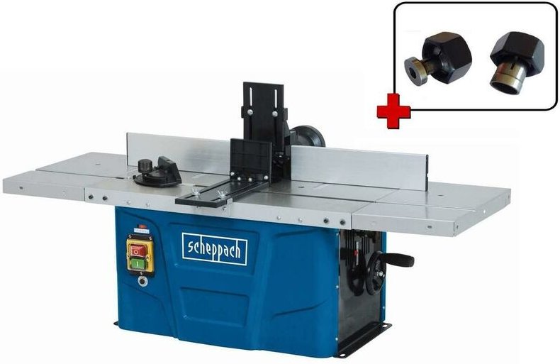 Tischfräsmaschine Tischfräse 230 V 1500 W Scheppach Hf50 + Spannzangen 1/2" 1/4"