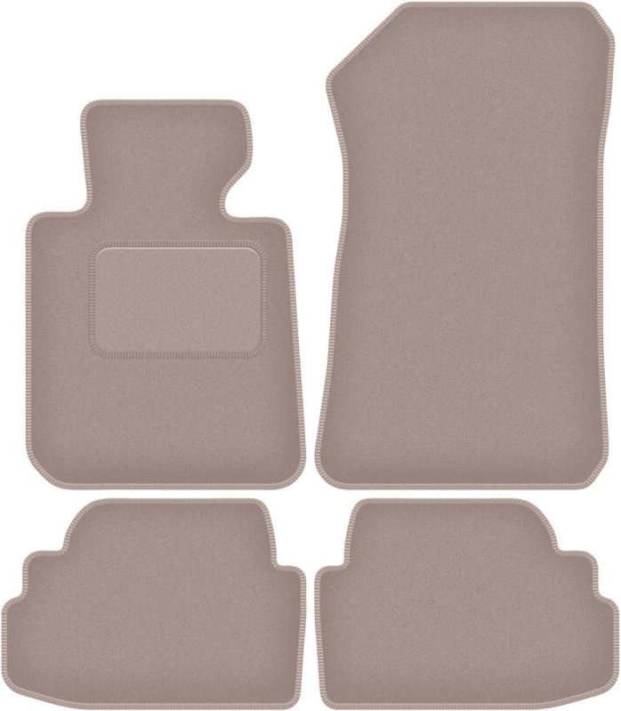 Beige Velours-Fußmatten für: BMW 1 E82 Coupé (2004-2011)