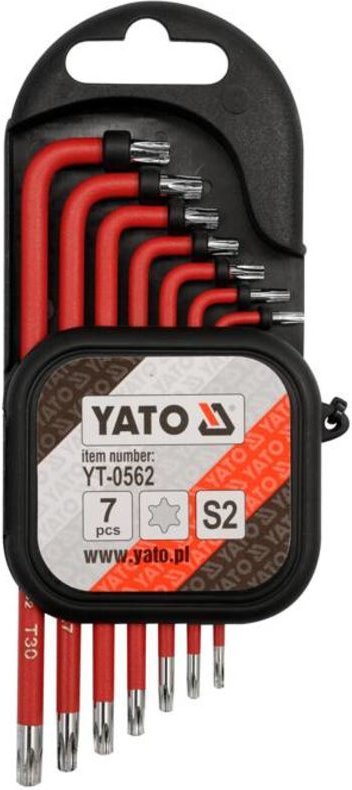 Yato - YT-0562 7-teiliger beschichteter Torx-Sechskantschlüsselsatz