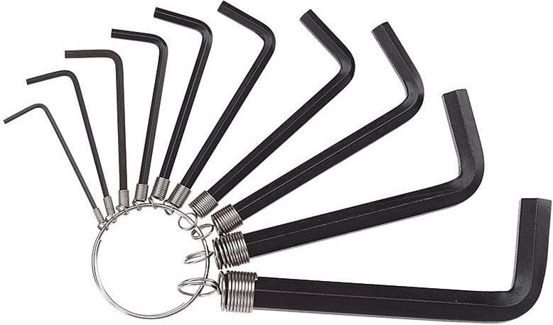 Fervi - innensechskant schlüssel 10 tlg metrisch schrauben 0090